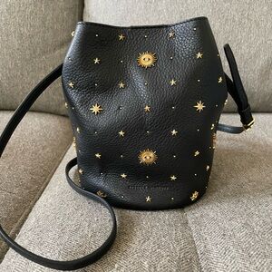 Rebecca Minkoff Black Crossbody Bag with Gold Star Accents open to offers!